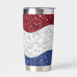 Patriotic Mosaic Waves Insulated Tumbler