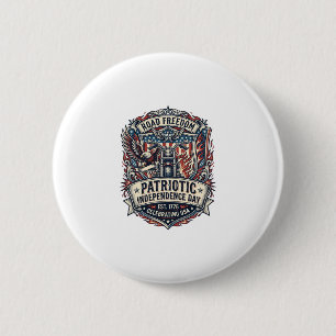 Patriotic Motor Patriot Biker Road Freedom Patriot 6 Cm Round Badge