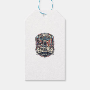 Patriotic Motor Patriot Biker Road Freedom Patriot Gift Tags