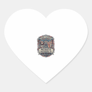 Patriotic Motor Patriot Biker Road Freedom Patriot Heart Sticker