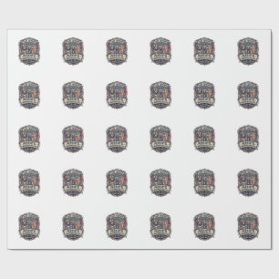 Patriotic Motor Patriot Biker Road Freedom Patriot Wrapping Paper
