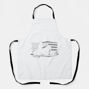 Patriotic Motorcycle Vintage American Flag Biker Apron