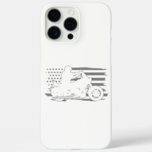 Patriotic Motorcycle Vintage American Flag Biker iPhone 16 Pro Max Case