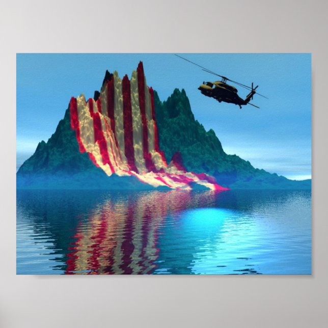 Patriotic Mountain Poster (Front)