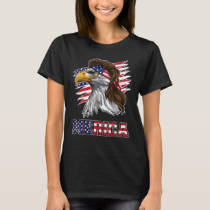 Patriotic Mullet Eagle Independence Day July 4th T-Shirt