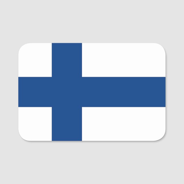 Patriotic name tag with flag of Finland (Front)