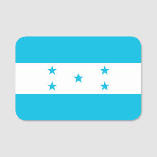 Patriotic name tag with flag of Honduras