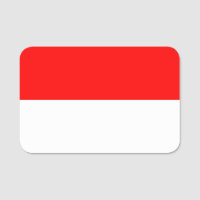 Patriotic name tag with flag of Indonesia
