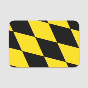 Patriotic name tag with flag of Munich