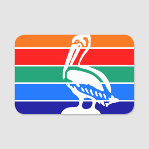 Patriotic name tag with flag of St. Petersburg