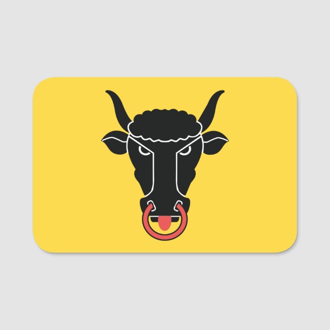 Patriotic name tag with flag of Uri, Switzerland (Front)