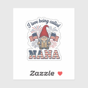 Patriotic Nana Gnome Vintage Grandmother Shirt Des