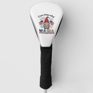 Patriotic Nana Gnome Vintage Grandmother Shirt Des Golf Head Cover