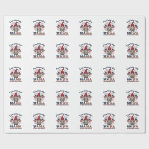 Patriotic Nana Gnome Vintage Grandmother Shirt Des Wrapping Paper