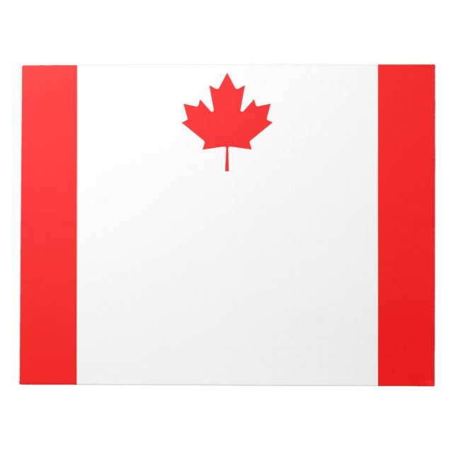 Patriotic National Flag of CANADA Notepad (Front)