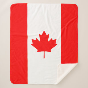 Patriotic National Flag of CANADA Sherpa Blanket