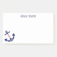 Patriotic Nautical Anchor Ahoy There Quote 10 x 6