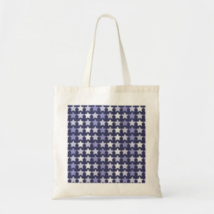 Patriotic Navy Blue Stars Tote Bag