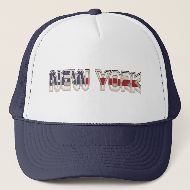 Patriotic New York -Hat Trucker Hat (Front)