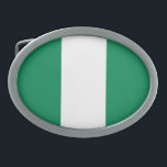 Patriotic Nigeria Flag Belt Buckle<br><div class="desc">Patriotic flag of Nigeria.</div>