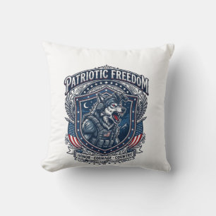 Patriotic Night Mission Patriot Wolf Military Insp Cushion