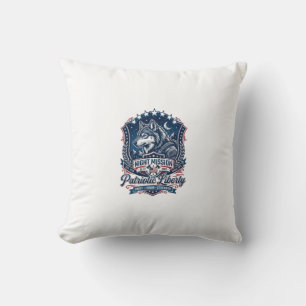 Patriotic Night Mission Patriot Wolf Military Insp Cushion
