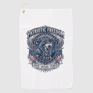 Patriotic Night Mission Patriot Wolf Military Insp Golf Towel