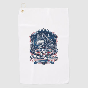 Patriotic Night Mission Patriot Wolf Military Insp Golf Towel