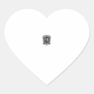 Patriotic Night Mission Patriot Wolf Military Insp Heart Sticker