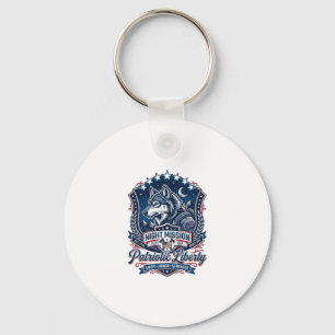 Patriotic Night Mission Patriot Wolf Military Insp Key Ring
