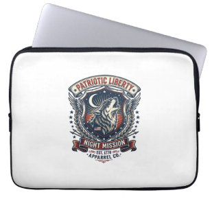 Patriotic Night Mission Patriot Wolf Military Insp Laptop Sleeve