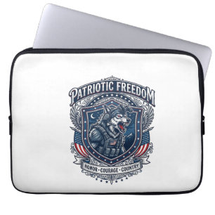 Patriotic Night Mission Patriot Wolf Military Insp Laptop Sleeve