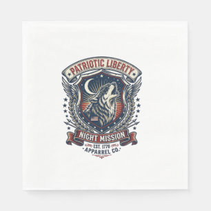 Patriotic Night Mission Patriot Wolf Military Insp Napkin