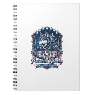 Patriotic Night Mission Patriot Wolf Military Insp Notebook