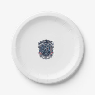 Patriotic Night Mission Patriot Wolf Military Insp Paper Plate