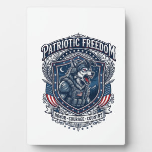 Patriotic Night Mission Patriot Wolf Military Insp Plaque