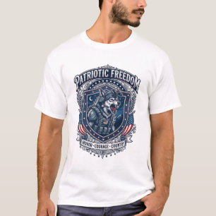Patriotic Night Mission Patriot Wolf Military Insp T-Shirt