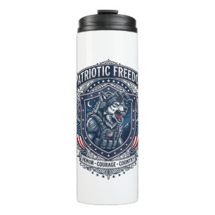 Patriotic Night Mission Patriot Wolf Military Insp Thermal Tumbler