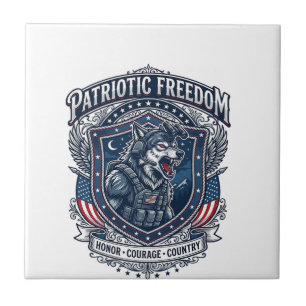 Patriotic Night Mission Patriot Wolf Military Insp Tile