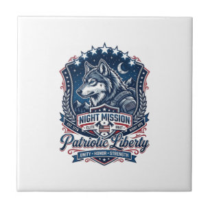 Patriotic Night Mission Patriot Wolf Military Insp Tile