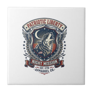 Patriotic Night Mission Patriot Wolf Military Insp Tile