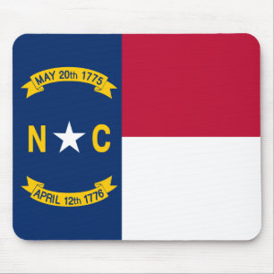 Patriotic North Carolina State Flag Mouse Pad
