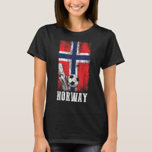 Patriotic Norwegian Soccer Player Norway Flag Soc T-Shirt