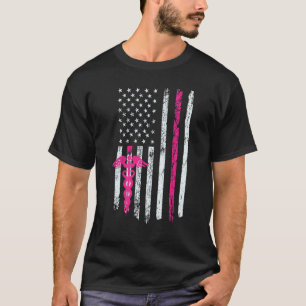 Patriotic Nurse Flag Graduating School Rn Nurse 1 T-Shirt