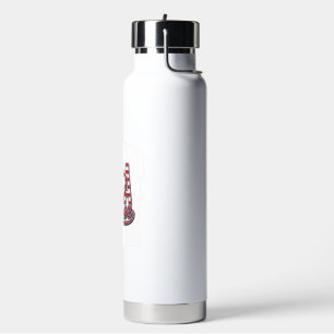 Patriotic Nurse USA Heart Stethoscope Shirt Design Water Bottle