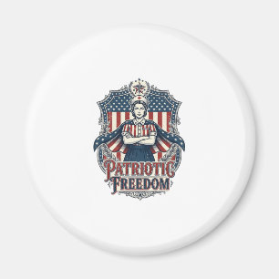 Patriotic Nurse Vector Graphic Tee_1 Magnet