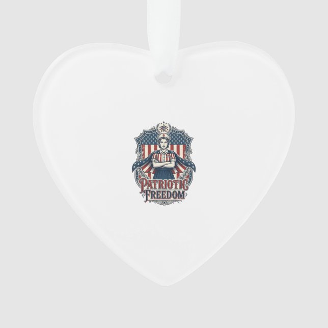 Patriotic Nurse Vector Graphic Tee_1 Ornament (Front)
