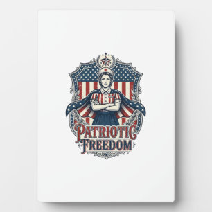 Patriotic Nurse Vector Graphic Tee_1 Plaque