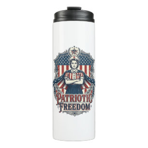 Patriotic Nurse Vector Graphic Tee_1 Thermal Tumbler