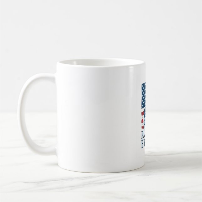 Patriotic Nurse Vector Graphic Tee Coffee Mug (Left)